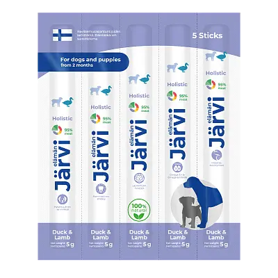 Мясные колбаски для собак и щенков всех пород (утка и ягненок)