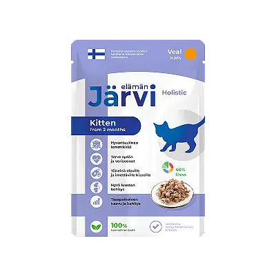 Пауч, кусочки в желе для котят и беременных кошек (телятина)