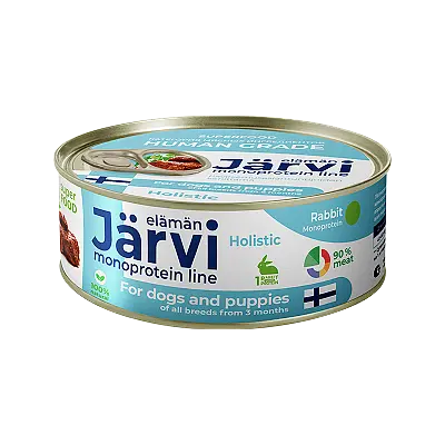 Консервированный корм для собак и щенков всех пород (кролик)