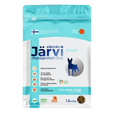 Сухой монопротеиновый полнорационный корм для собак мелких пород (говядина)