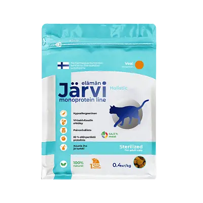 Сухой монопротеиновый полнорационный корм для стерилизованных кошек и кастрированных котов (телятина)