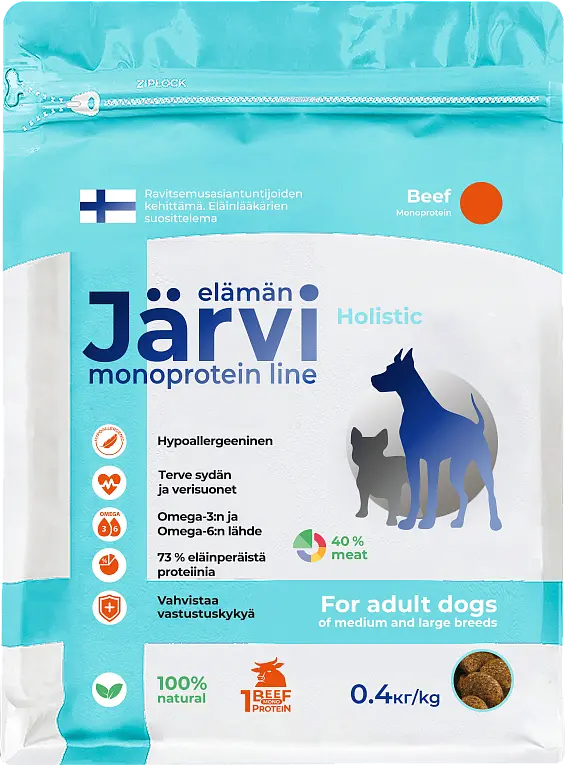 Сухой монопротеиновый полнорационный корм для собак мелких пород (говядина)