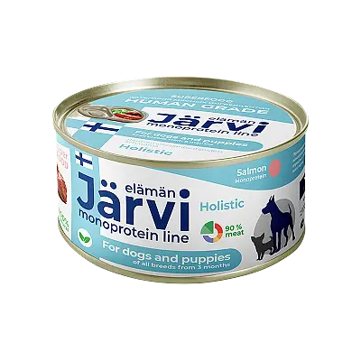 Консервированный корм для собак и щенков всех пород (лосось)