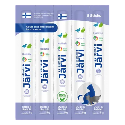 Мясные колбаски для кошек и котят (утка и кролик)