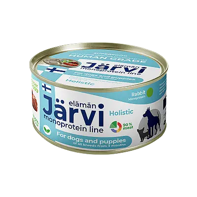 Консервированный корм для собак и щенков всех пород (кролик)