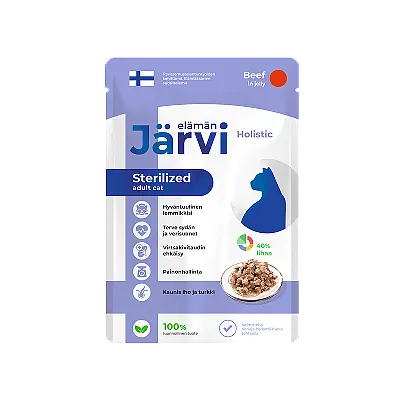 Пауч, кусочки в желе  для стерилизованных кошек и кастрированных котов (говядина)