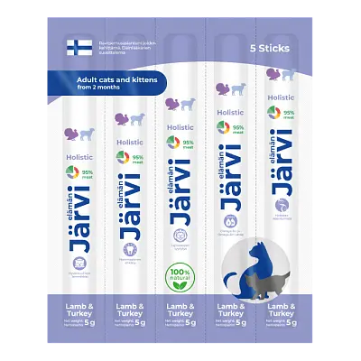 Мясные колбаски для кошек и котят (ягненок и индейка)