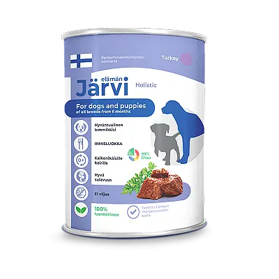 Консервированный корм для собак и щенков всех пород (индейка)